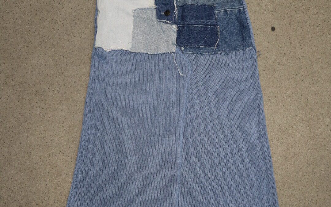 VINTAGE Denim Rework maxi skirt