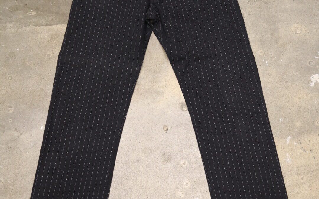 VINTAGE black stripe men’s straight Jeans